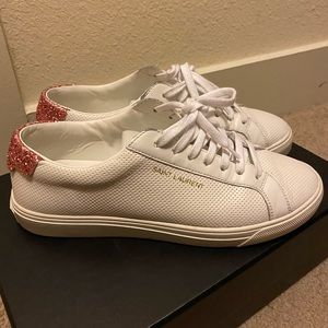 SAINT LAURENT PARIS ANDY SNEAKERS IN LEATHER